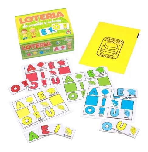 Loteria de vocales y colores