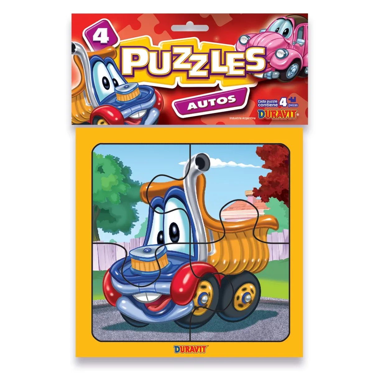  4 Puzzles De 4 Piezas-4mod