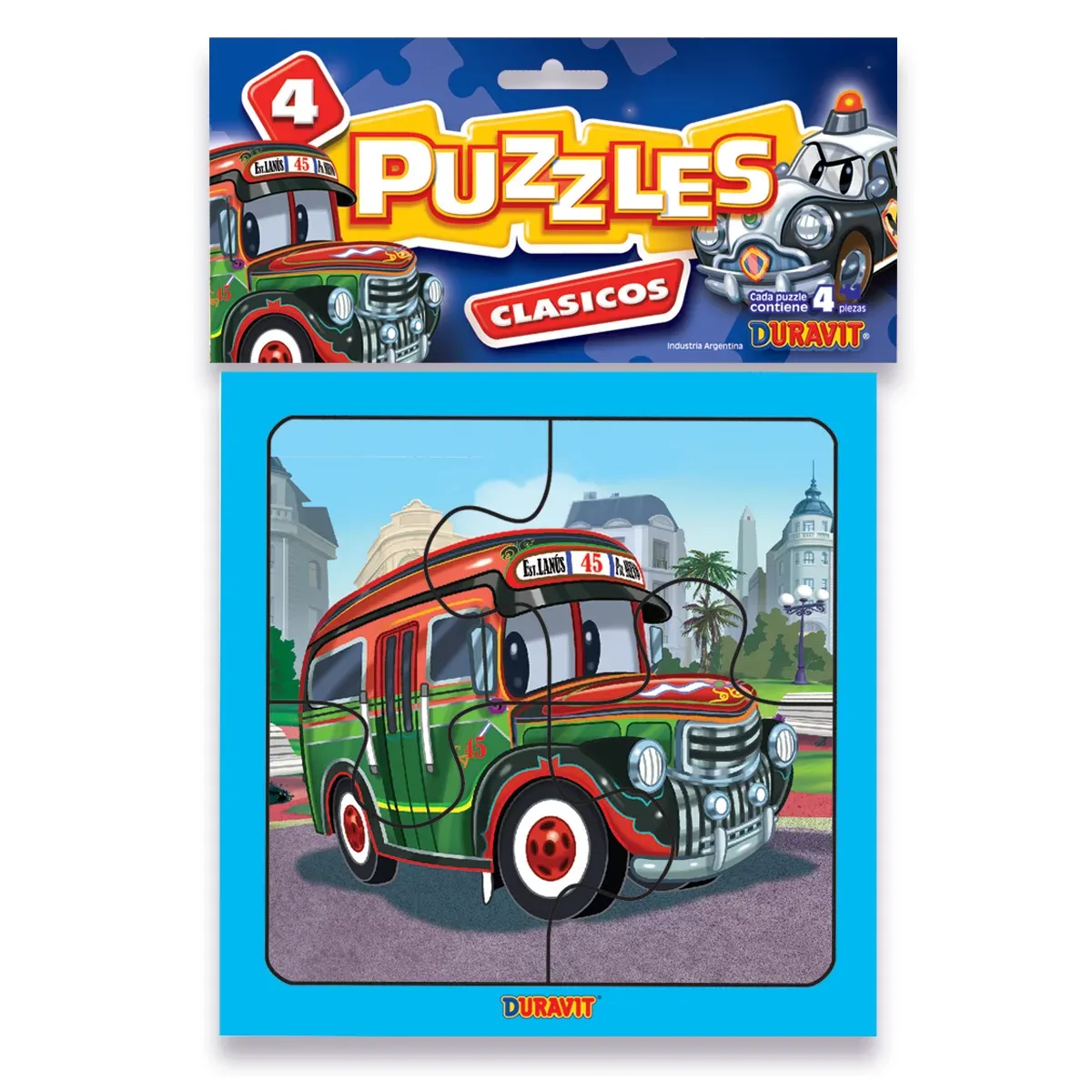  4 Puzzles De 4 Piezas-4mod