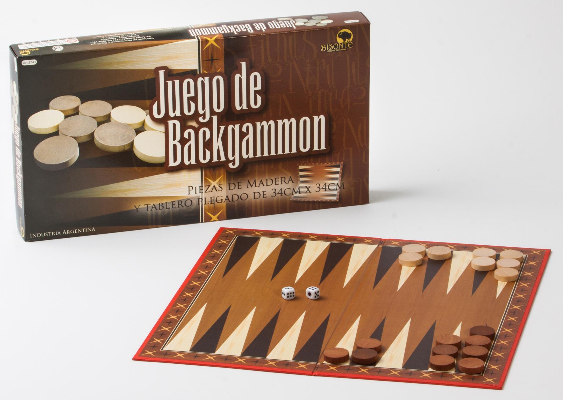 Backgammon piezas de madera-BI8743