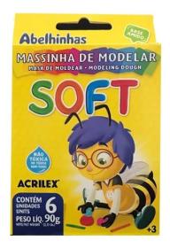 Masa soft 6 colores x 90gr