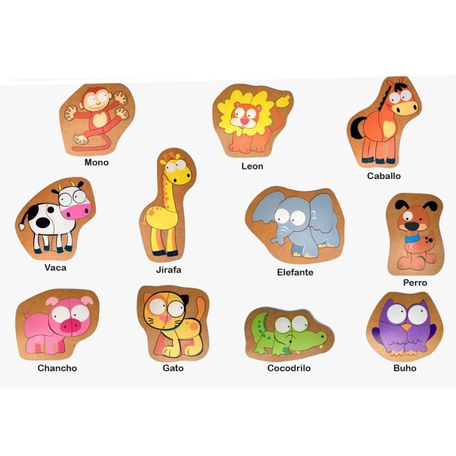 Romp. Animales/Dinos de madera