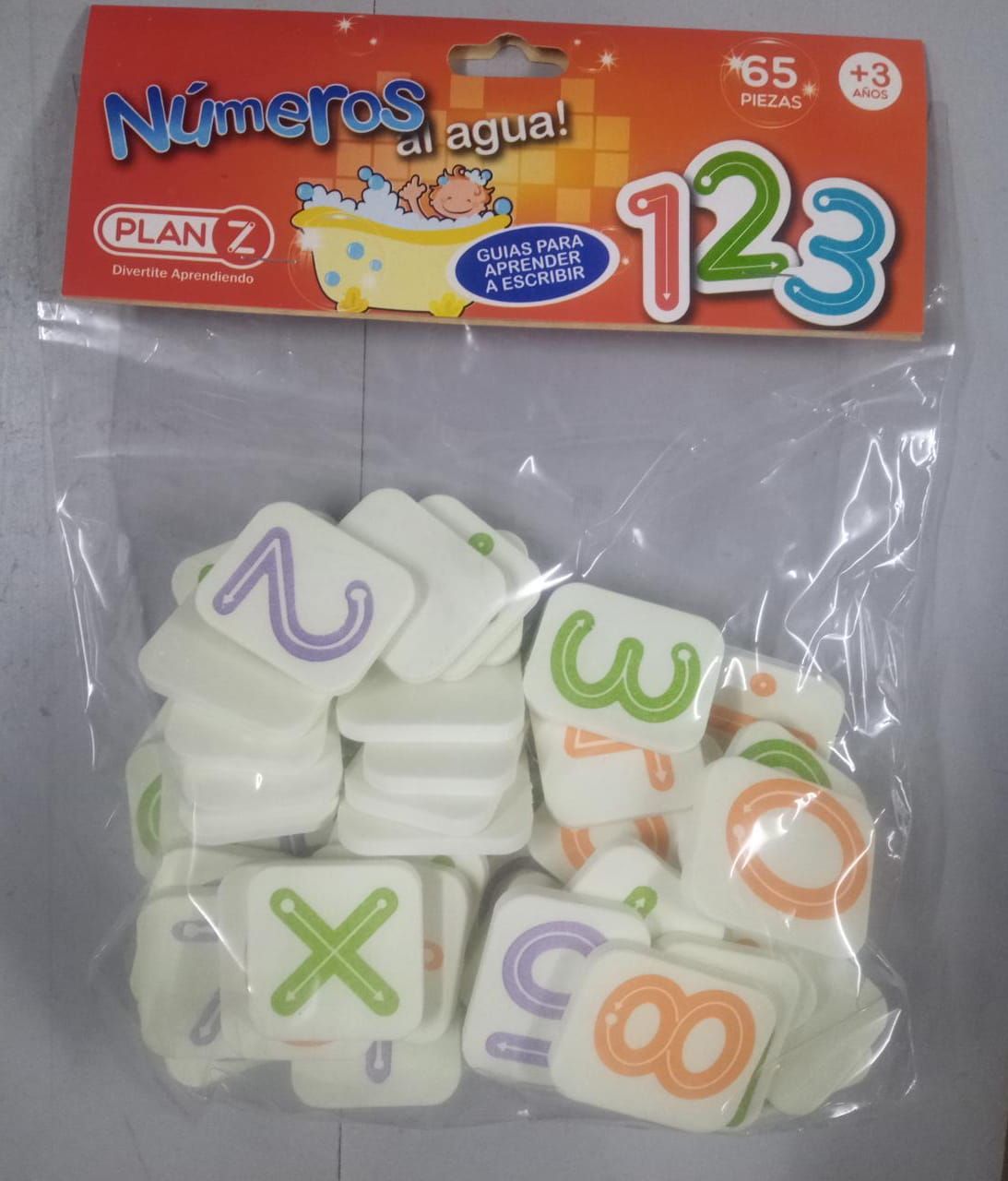 Numeros al agua s/bolsa