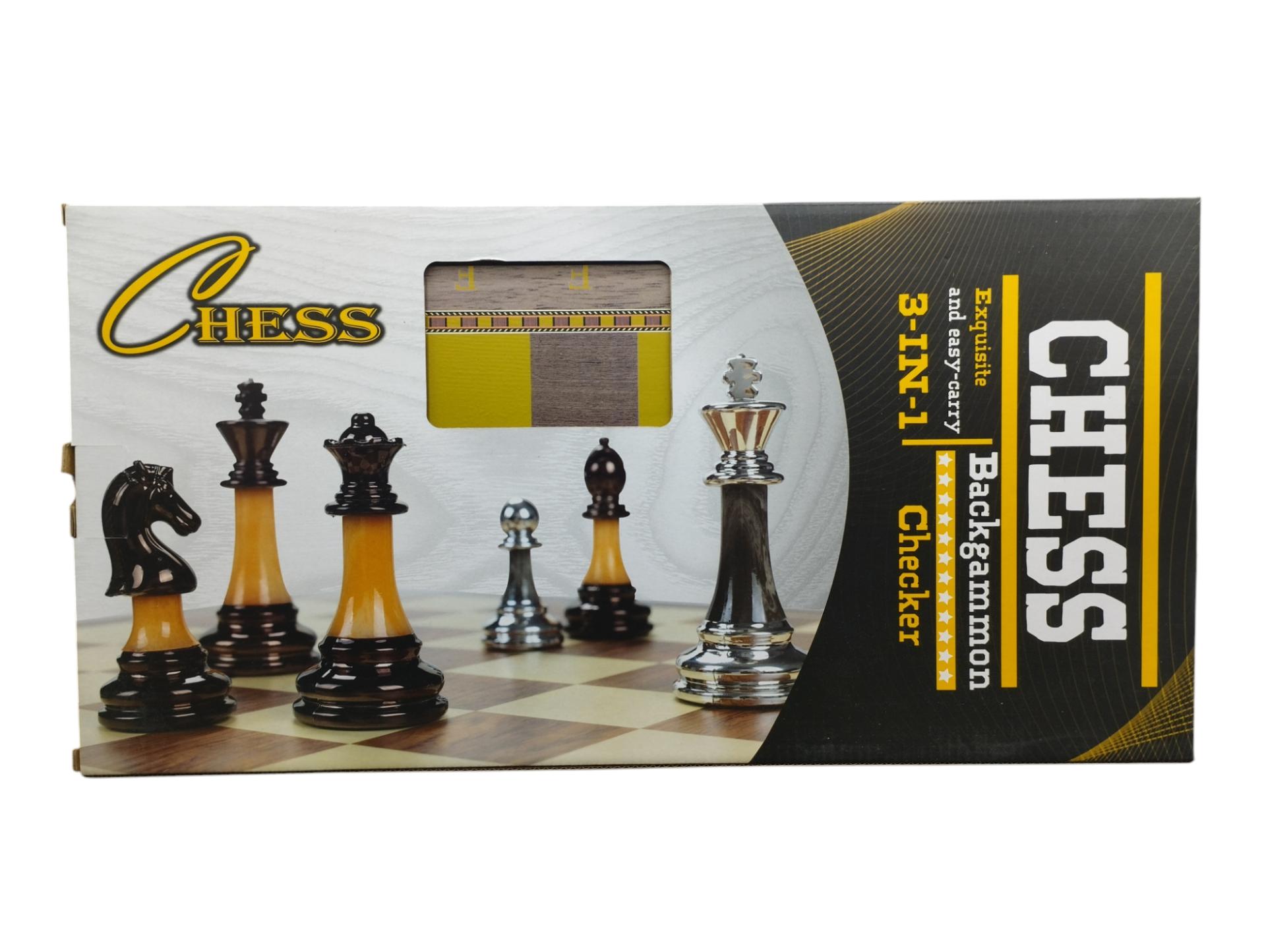 Ajedrez 3 en 1 de madera-A201854