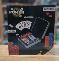 Maletin de poker 100fichas 2 mazos 4 dados-57478