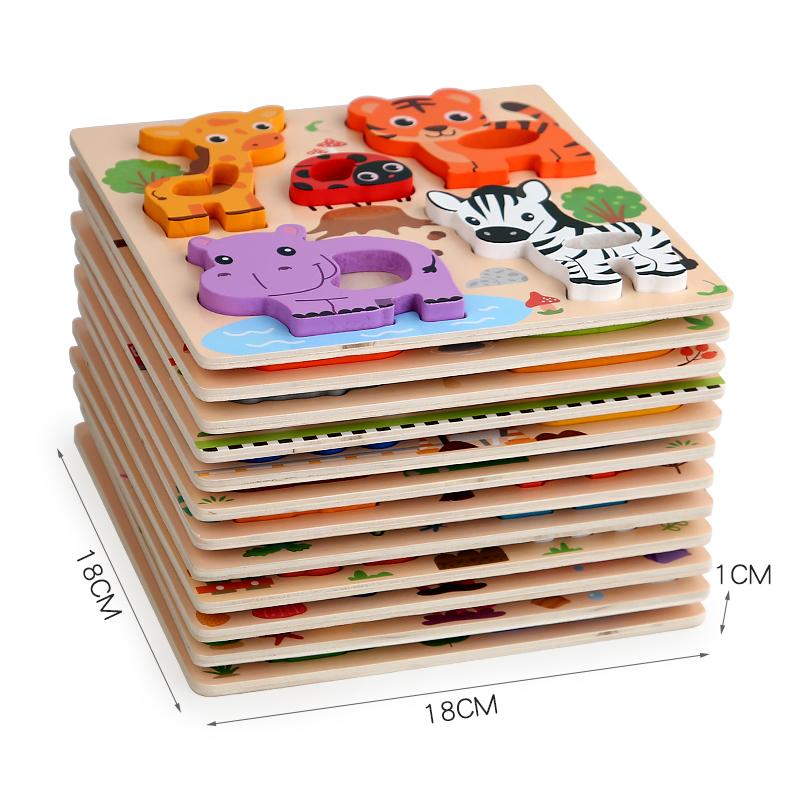 Encastre de animales de madera 5mod-BL10021
