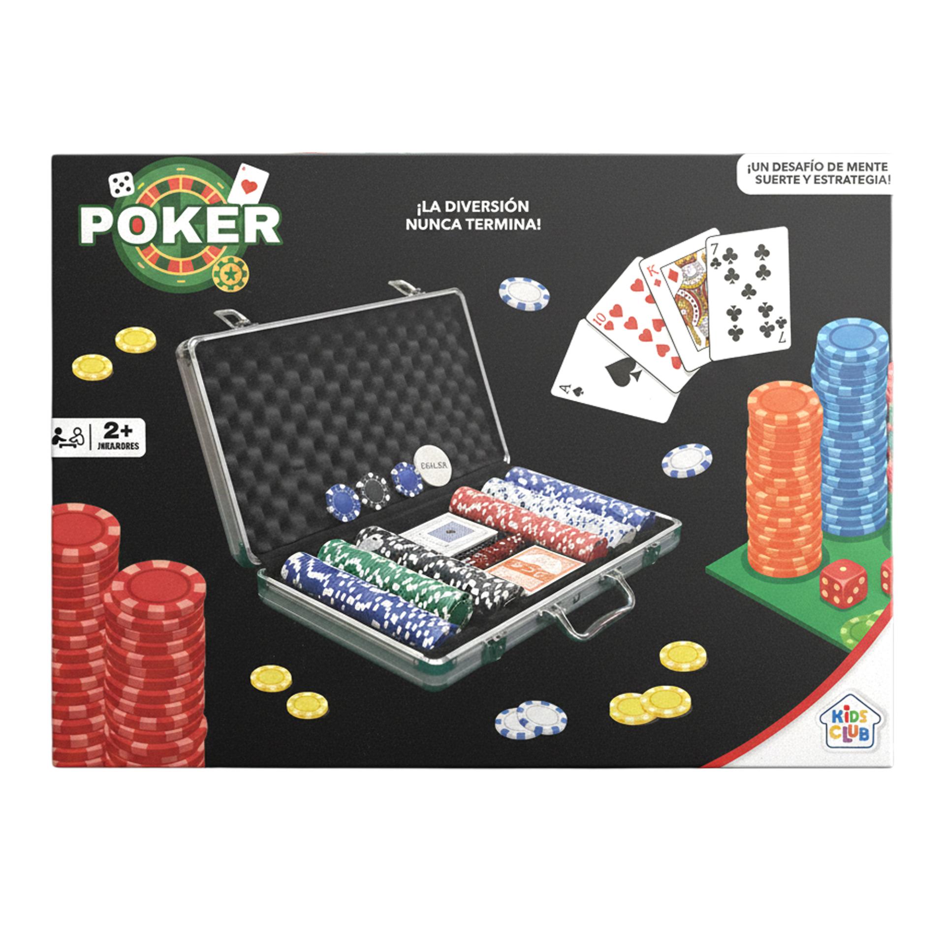 Maletin de poker 300 fichas 2 mazos 5 dados-57480