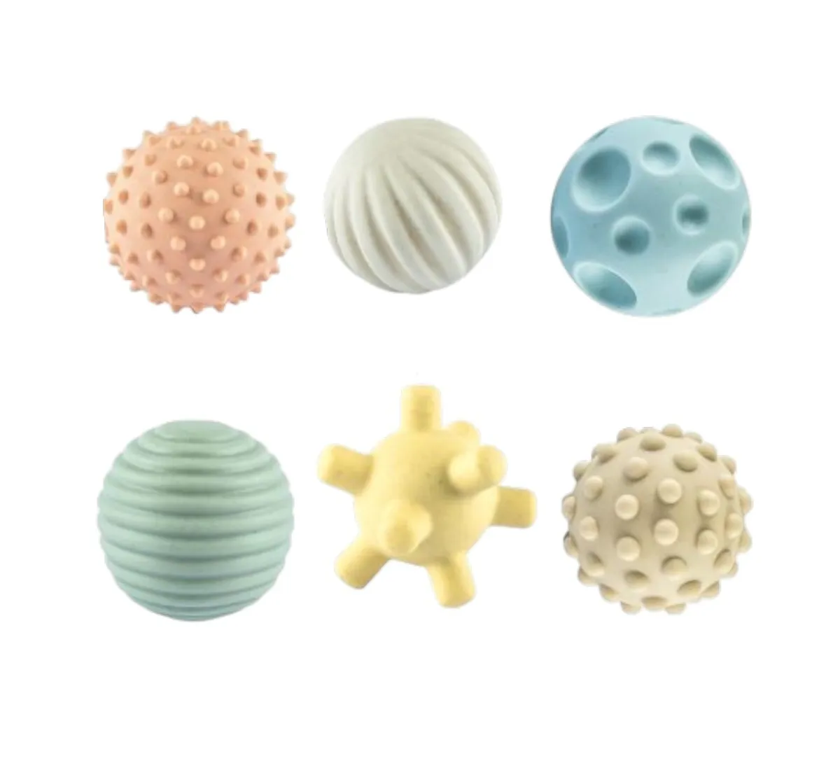 Pelotas de silicona con textura x 6-BL333