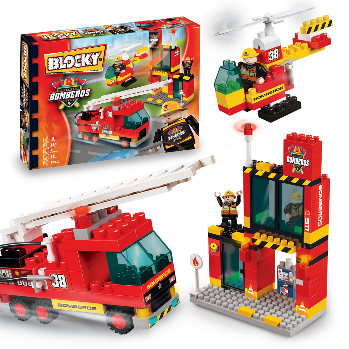 Blocky Bomberos 2 - 150 pz