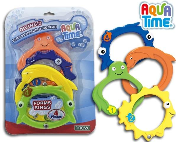 Aqua Time Forms Rings