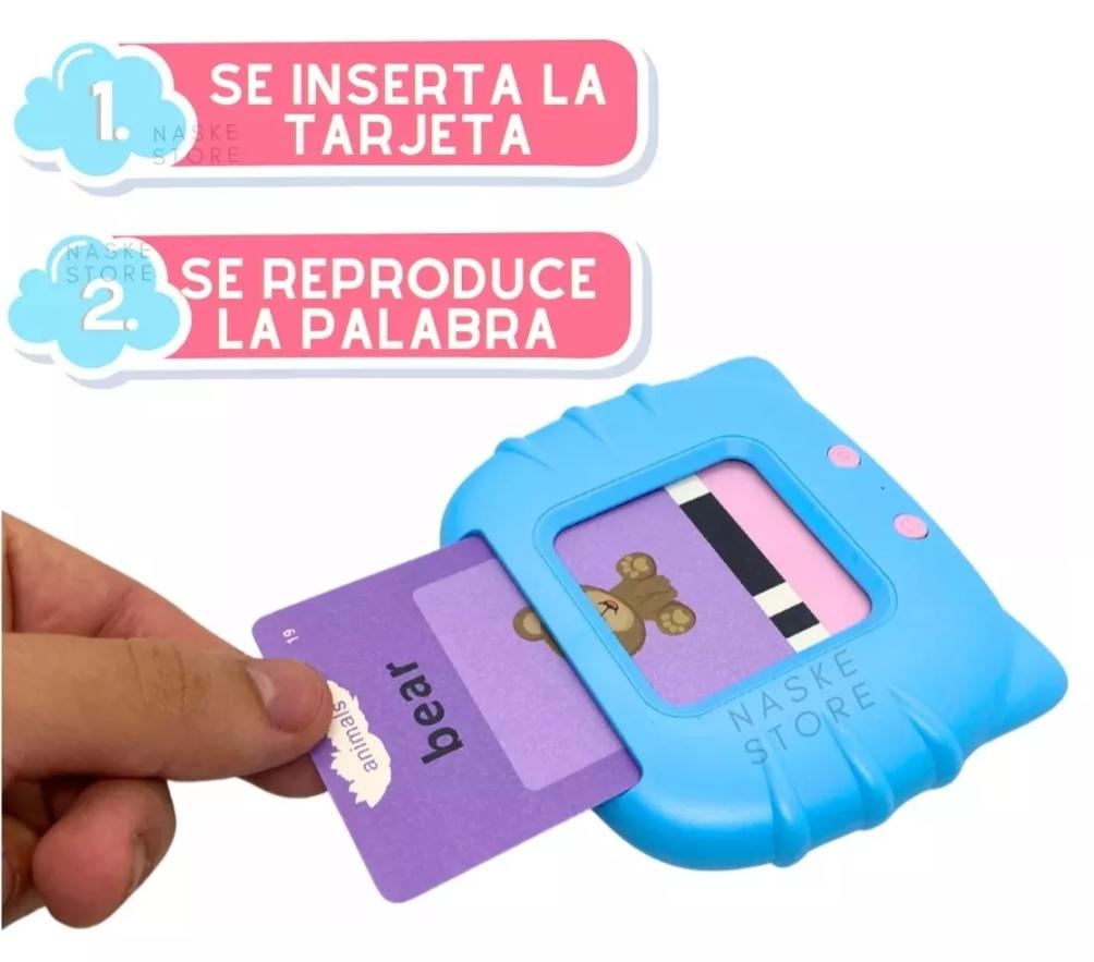 Tarjeta flash con parlante Inglés y español 5mod