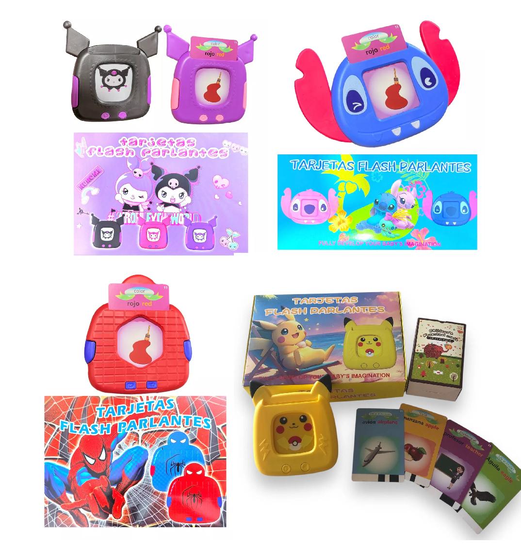 Tarjeta flash con parlante Inglés y español 5mod