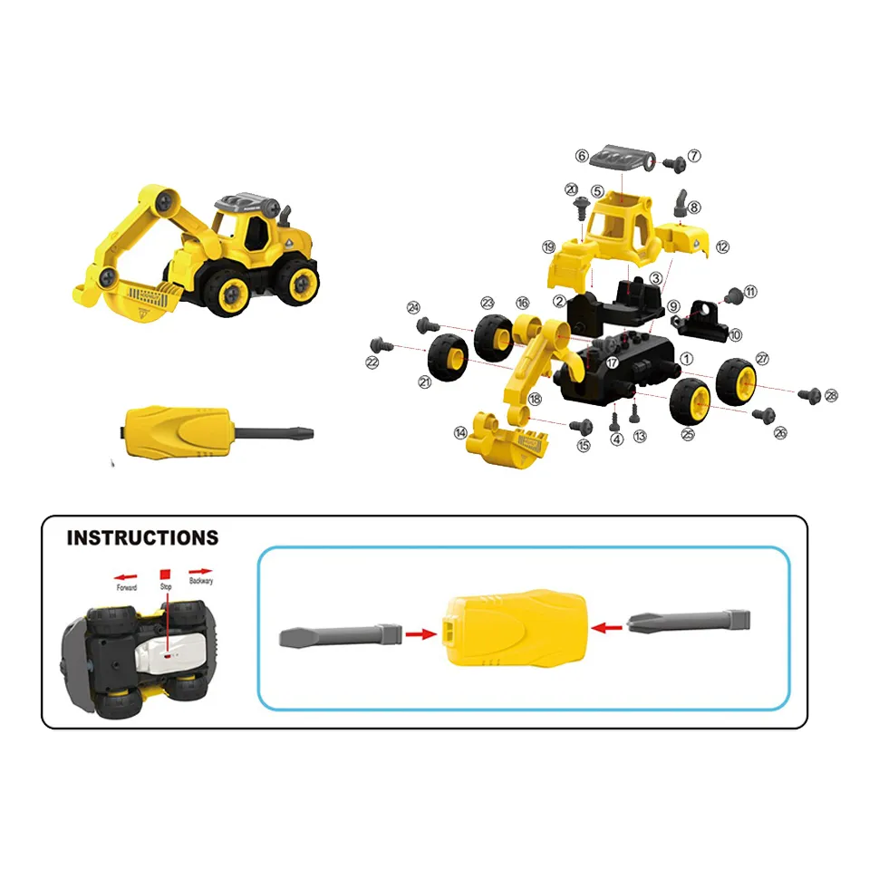 Diy Excavadora c/sonido-IK0059