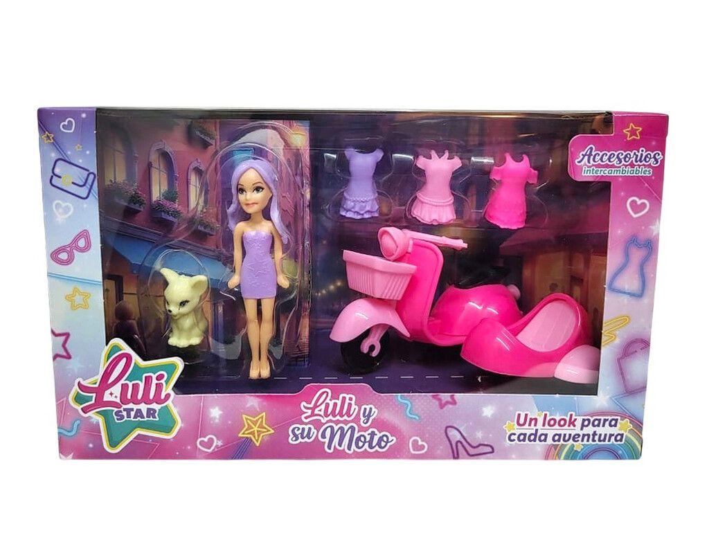 Muñeca Luli Star y su moto-55851