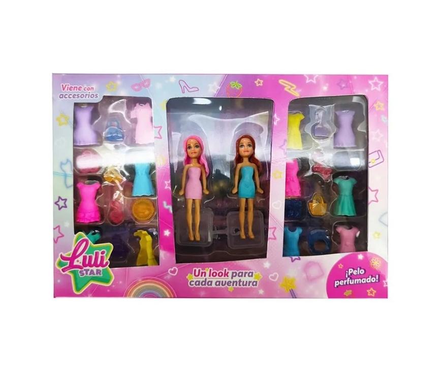 Muñeca Luli Star con vestidos-55849