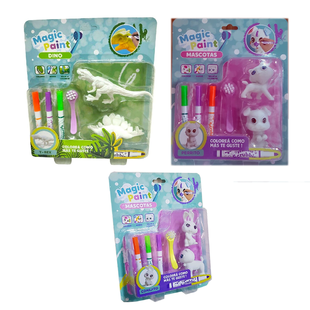 Set animales/dino para pintar-55710/55708/55709