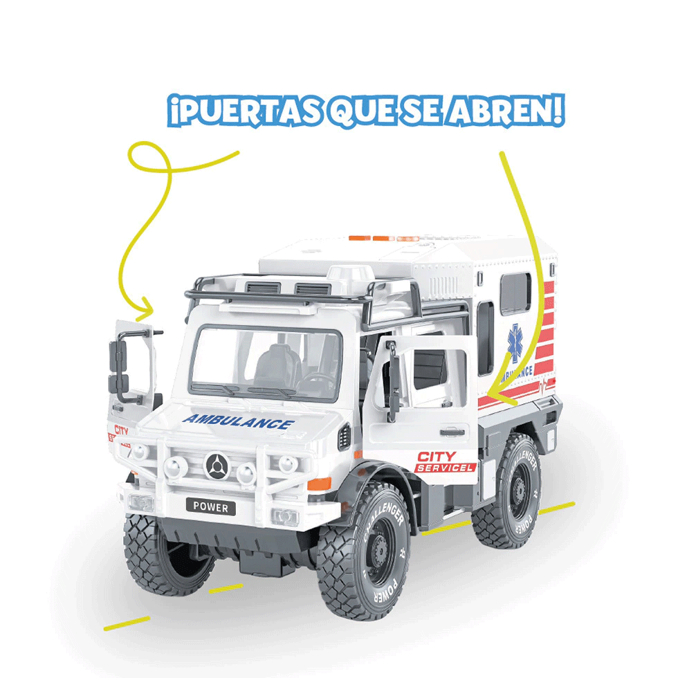 City series ambulancia c/luz y sonido-IK0717