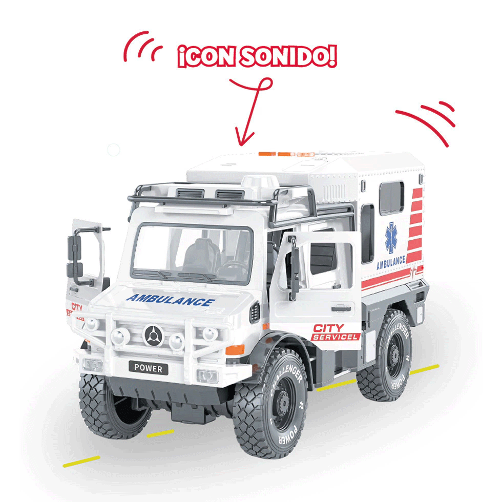 City series ambulancia c/luz y sonido-IK0717