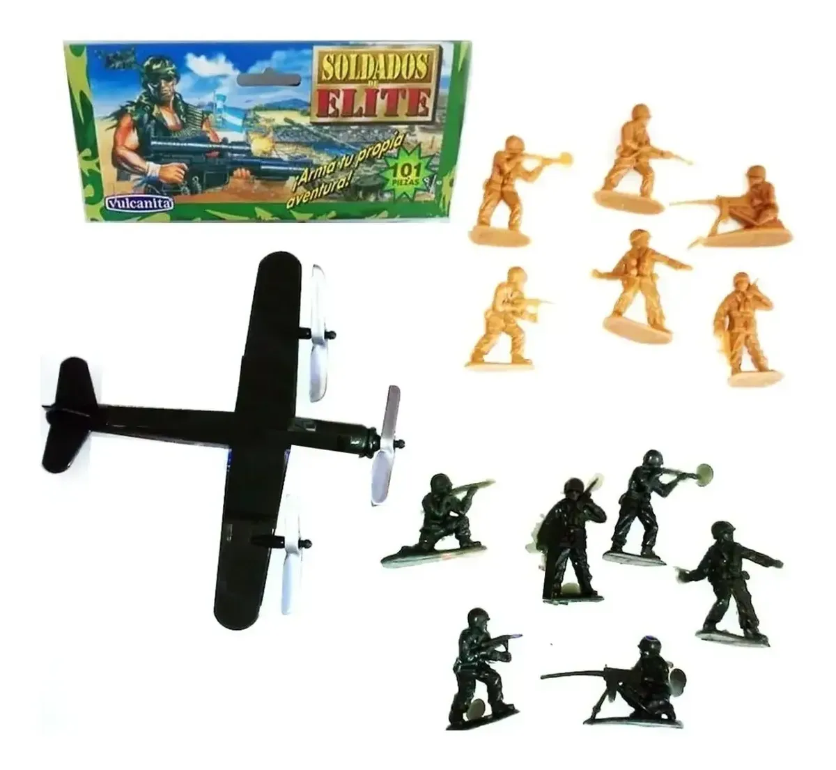 Soldaditos 101pz c/Avion + Jeep +heli