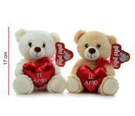 Oso con corazon metalizado 17cm-1648