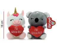 Unicornio y Koala con corazon 18cm-1700
