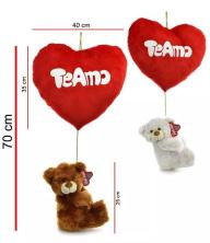 Corazon con oso colgante-2203
