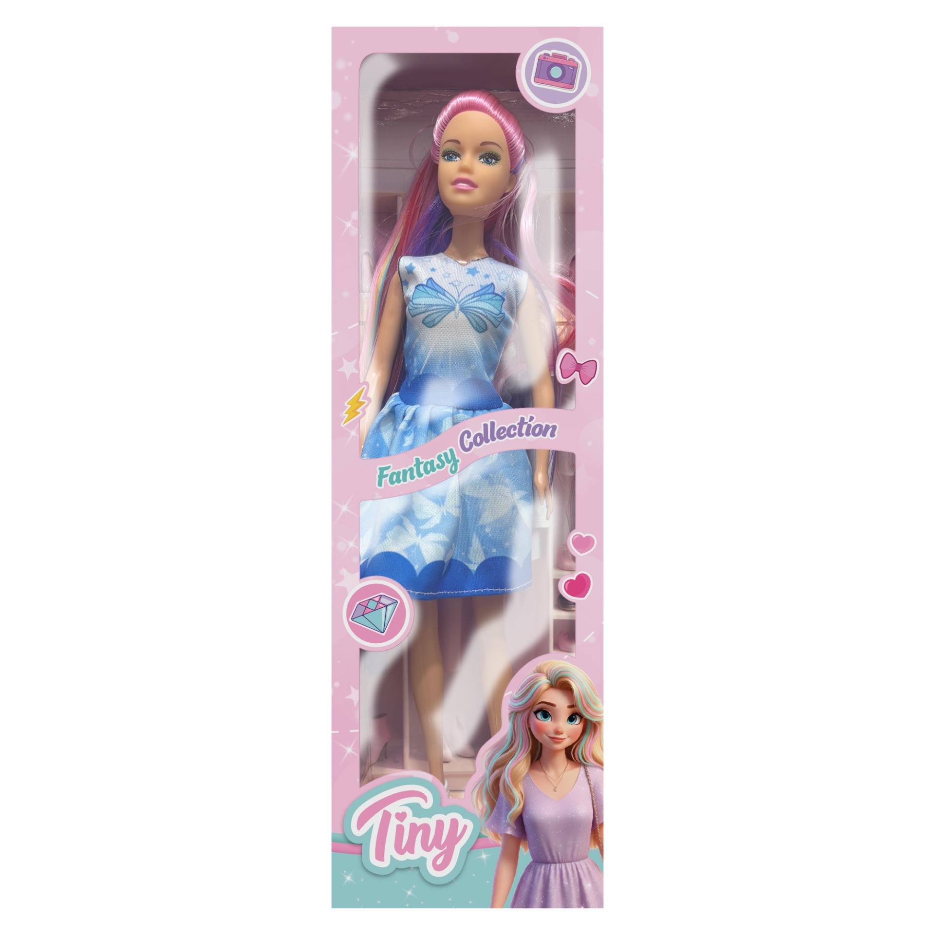 Muñeca Tiny pelos de colores-57541