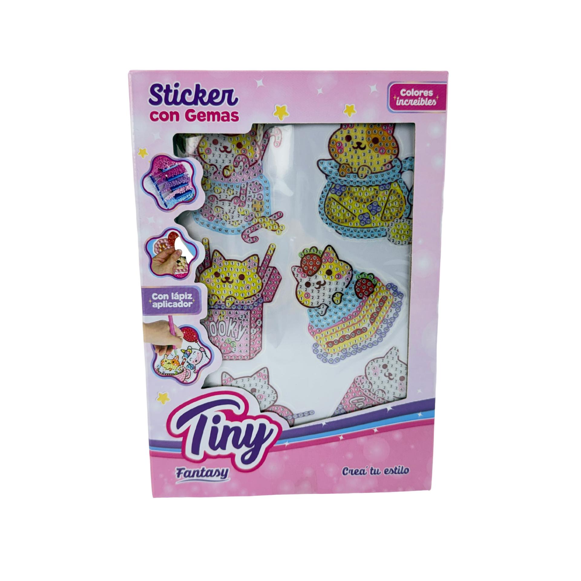 Set de gemas crea tu stickers gatitos-57242