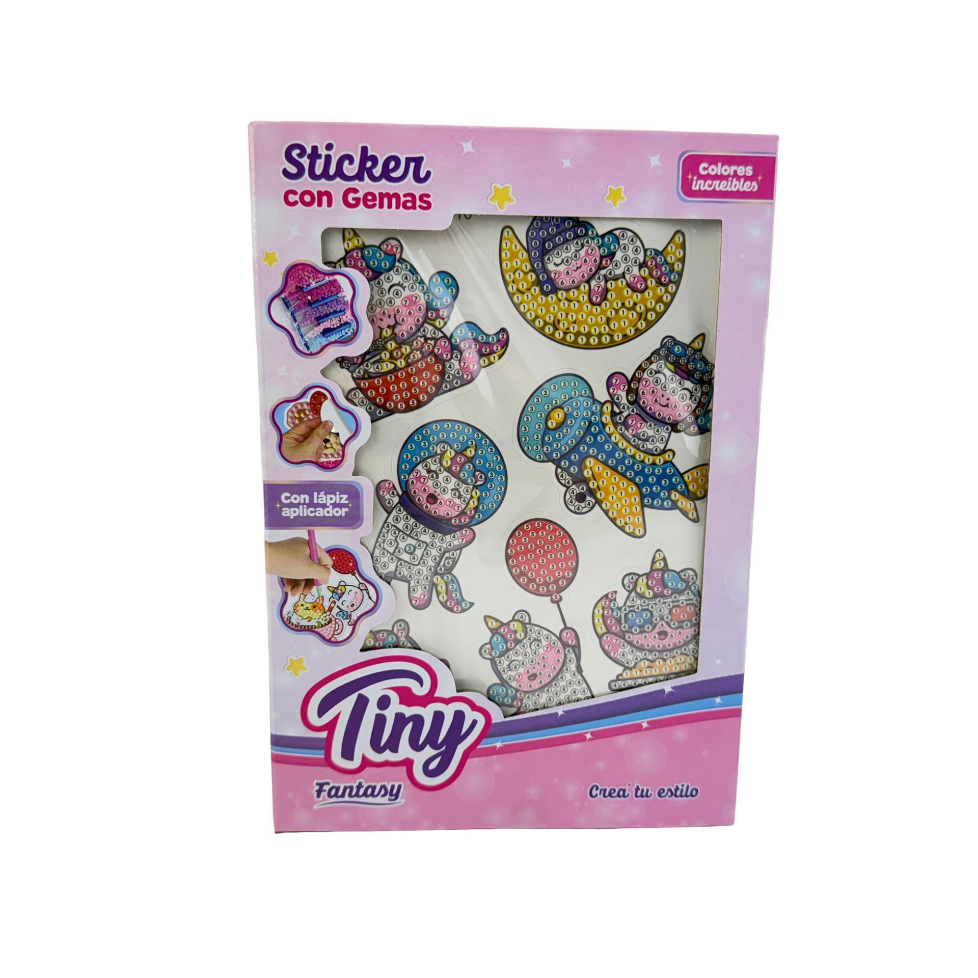 Set de gemas crea tu stickers unicornios-57243
