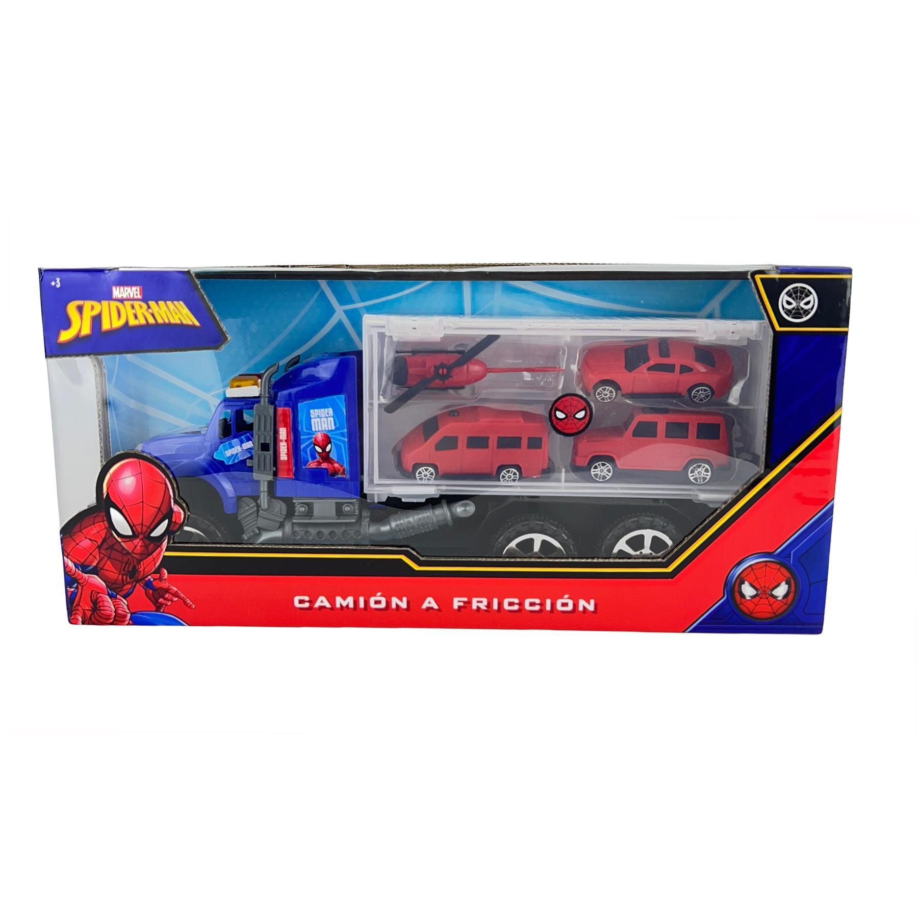 Camion a friccion con autitos Spiderman-57429