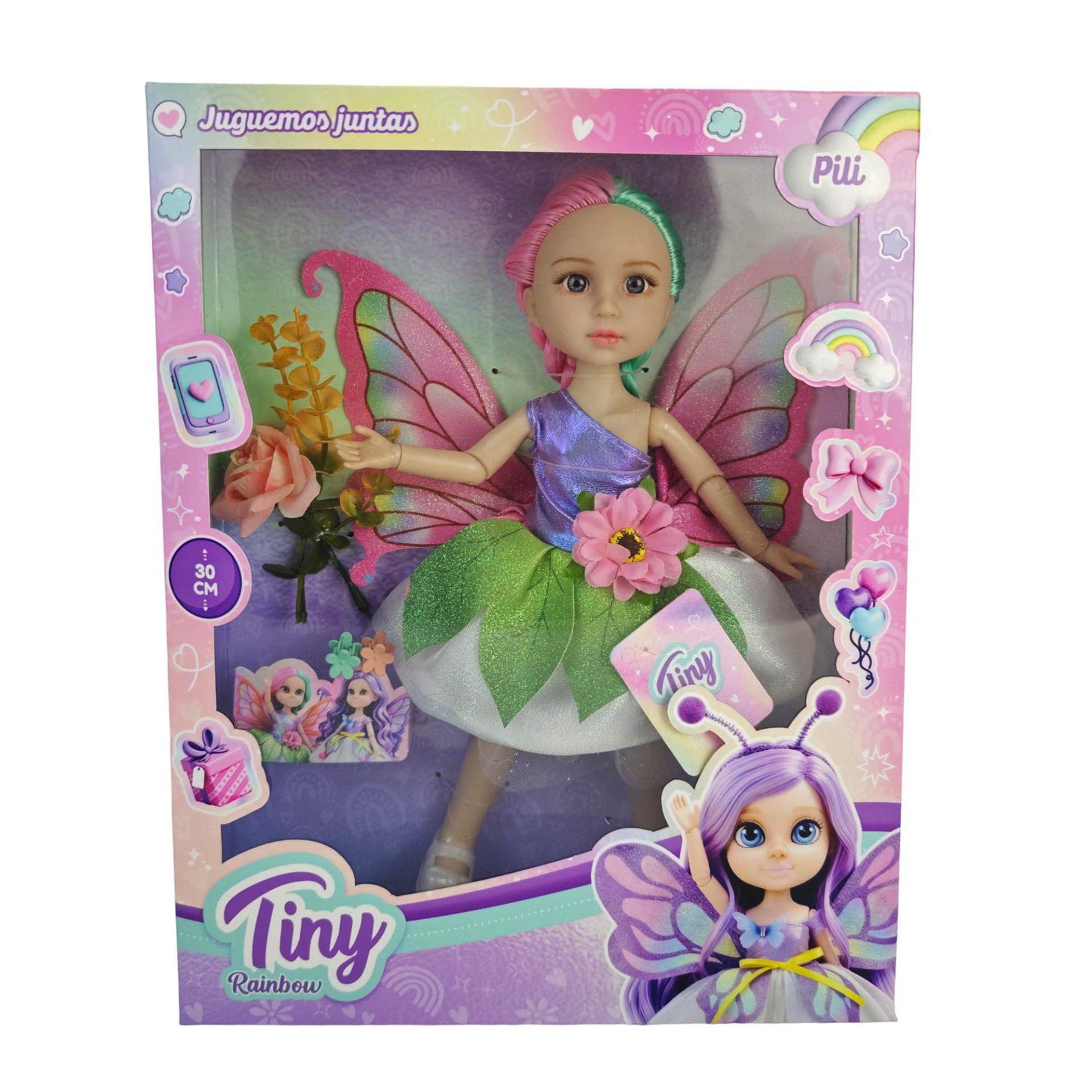 Muñeca Tiny Rainbow Pili 30cm