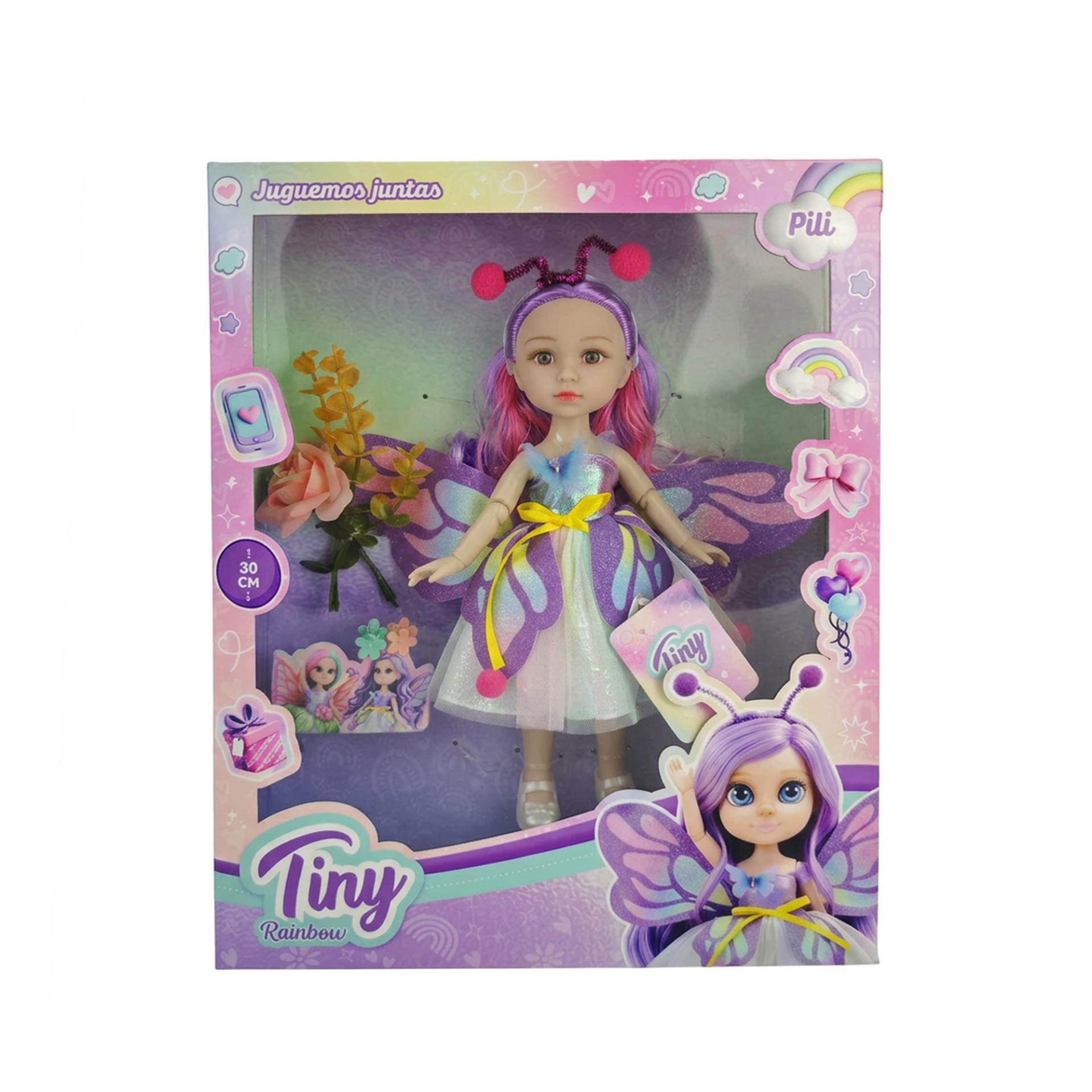 Muñeca Tiny Rainbow Pili 30cm