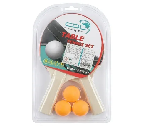 Set de paletas de ping pong + pelotas-BL434