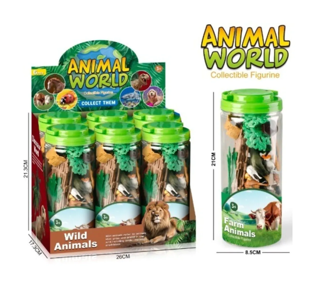 Set de animales granja en tubo x 28 pcs-BL355